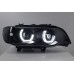 BMW X5 E53 98-02 Black Projector Headlamp w Crystal Bar